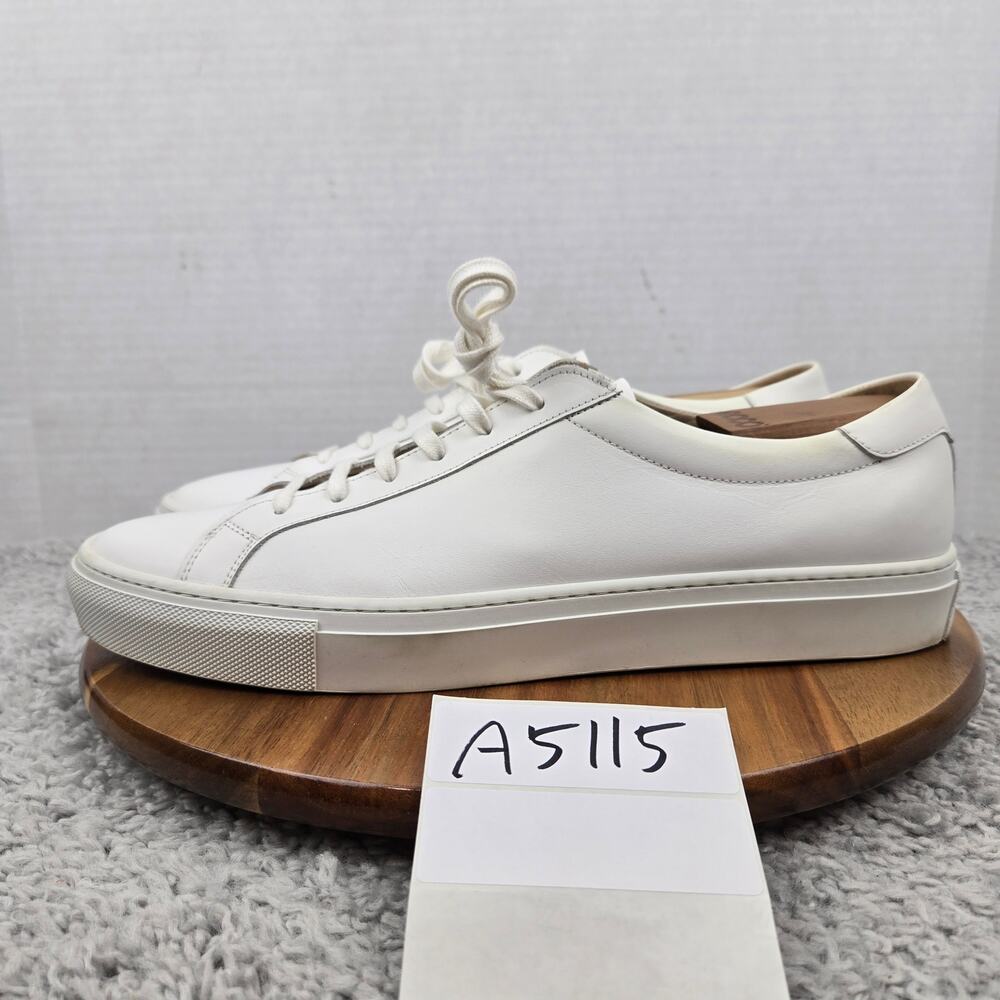 SuitSupply Mens 45 Trainer White Leather Casual Lace Up Lifestyle Daily Sneaker